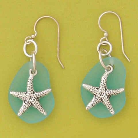 Starfish Seaglass Earrings