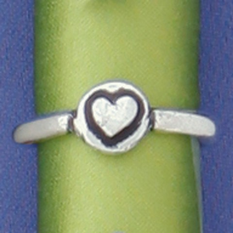 Heart Circle Charm Ring