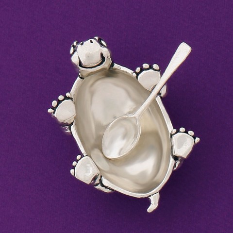 Turtle Salt Cellar w / spoon