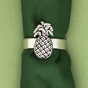 Pineapple Napkin Ring Set