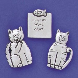 Cats w/ quote Med. Magnet Set (BOXED)