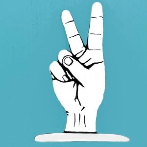 Peace Sign Ring Holder