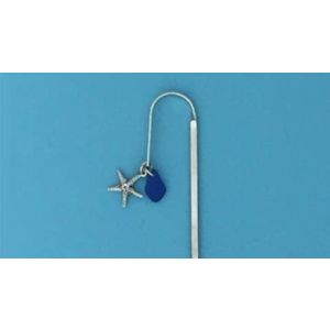 Starfish Bookmark w/Blue Seaglass