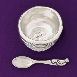 Bird Nest Salt Cellar w/spoon