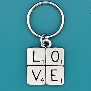 Scrabble LOVE Keychain