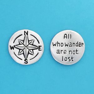 Compass/Not All Who Wander Coin