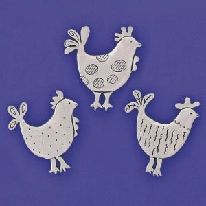 Roosters Med. Magnet Set (BOXED)