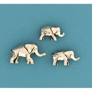 3pc. Elephant Miniatures w/pouch
