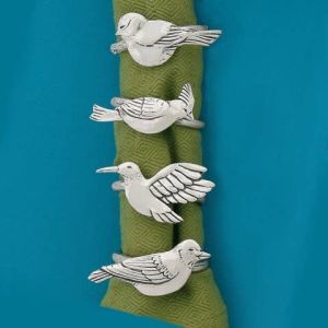 Bird Napkin Ring Set