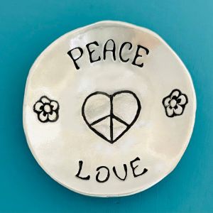 Love and Peace Lg Charm Bowl