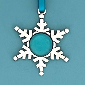 Snowflake Seaglass Ornament