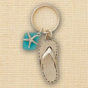Sandal w/ Starfish Seaglass Keychain
