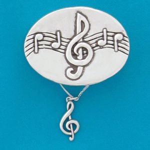 Treble Clef Wish Box w/Treble Clef Necklace