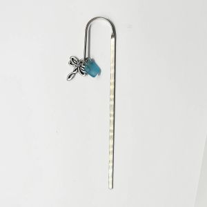 Celtic Dragonfly Bookmark w/Turq Seaglass