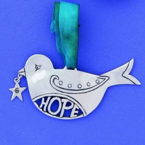 Hope w/star Bird in Flight  Ornament