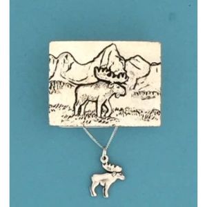 Moose Wish Box w/Moose Necklace