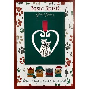 Heart Cats Animal Welfare Global Ornament