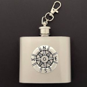 Compass Keychain Flask (2 oz)
