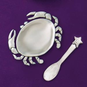 Crab Salt Cellar w/spoon