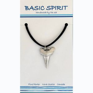 Shark Tooth Suede Pendant