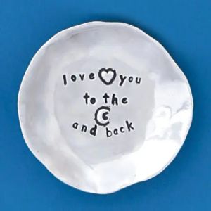 Love You To The Moon Lg Charm Bowl (BOXED)