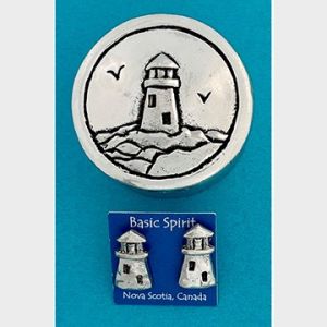Lighthouse Tiny Box w/Stud Earrings 