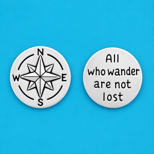 Compass/Not All Who Wander Coin