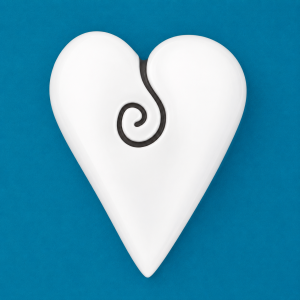 Spiral Heart (no writing) Coin