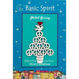 Peace Sign Tree Global Giving Ornament