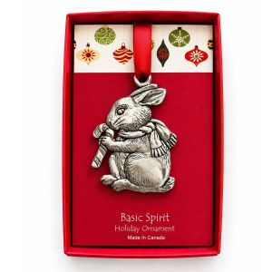 Candy Cane Rabbit Ornament (BOXED)