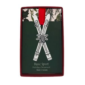 Crossed Skis Holiday Ornament (BOXED)