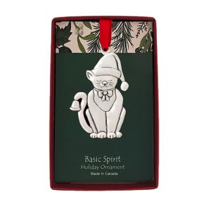 Cat w/bell Holiday Ornament (BOXED)