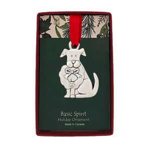 Dog w/ Wreath Ornament (BOXED)