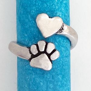 Paw/Heart Wrap Ring