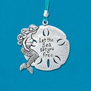 Mermaid w/ Sanddollar Ornament