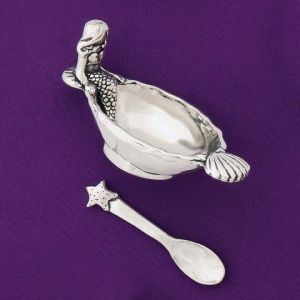 Mermaid on Shell w/starfish spoon