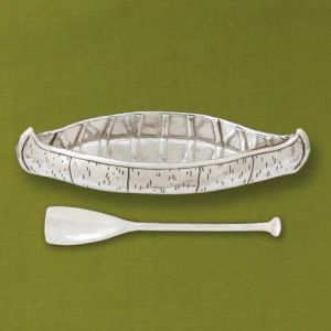 Lg Canoe Dish w/ Paddle