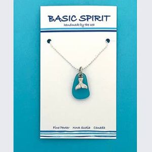 Whale Tail Seaglass Necklace