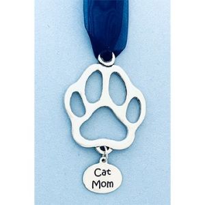 Paw w/ Cat Mom Car Ornament 