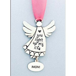 Light Up My Life Angel w/Mom Car Ornament
