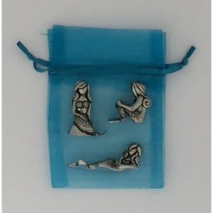 3 pc. Mermaid Miniatures w/organza bag