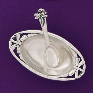 Dragonfly Salt Cellar w/spoon