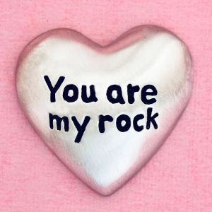 You Are My Rock Small Heart Token