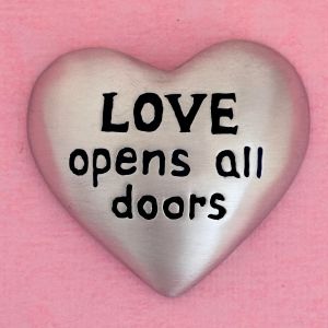Love Opens All Doors Small Heart Token