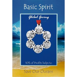 Sanddollar Wreath Save our Oceans Global Giving Orn.