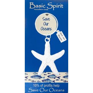 Starfish Save Our Oceans Keychain