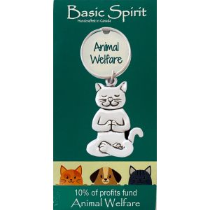 Yoga Cat Animal Welfare Keychain