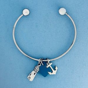 Lighthouse w/ Anchor Cuff Bracelet