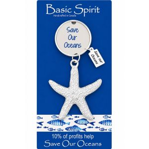 Starfish Save Our Oceans Keychain