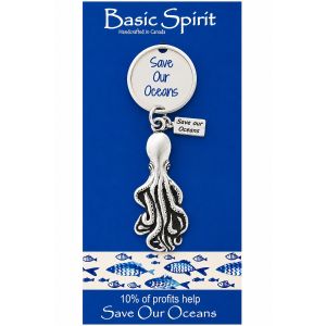 Octopus Save Our Oceans Keychain